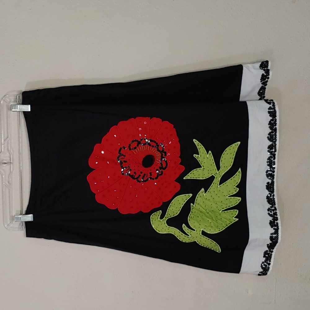 Autograph New York Women's Size 8 Embroidered Skirt with Sequin Accents